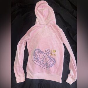 Juicy Couture Girls Light Pink Zip-Up Hoodie
